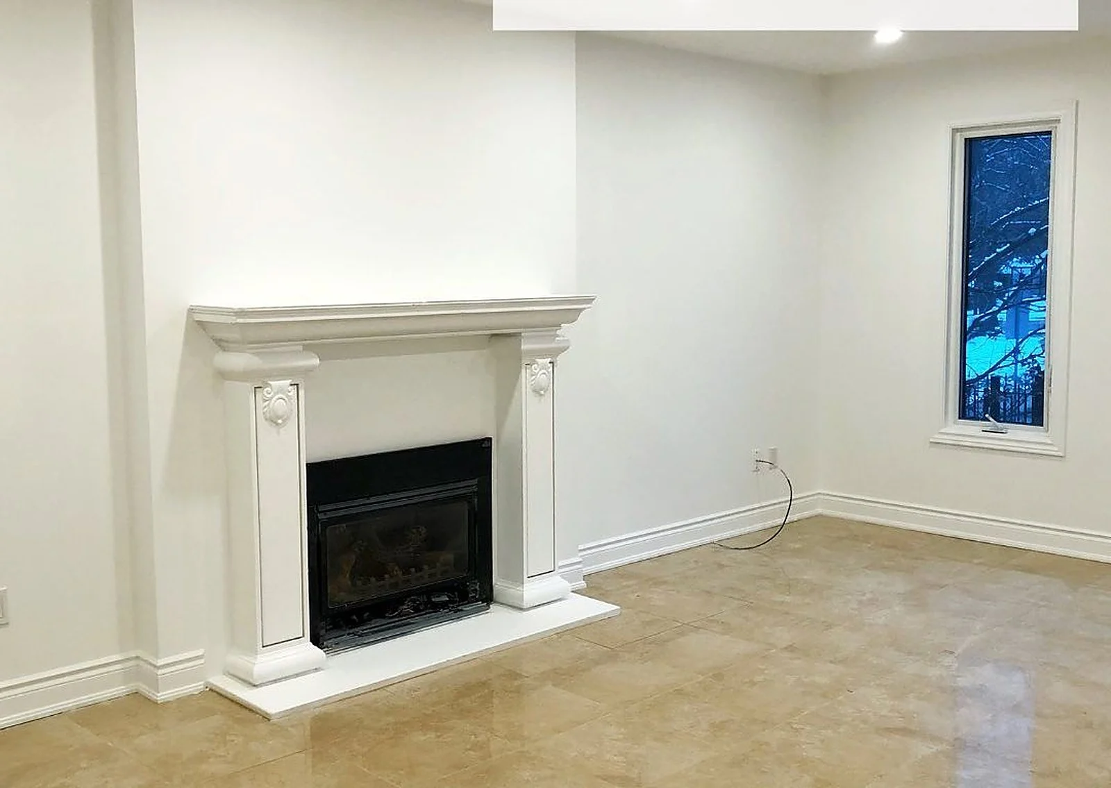 After: A 4,000 sq ft custom home, finished top to bottom, fireplace