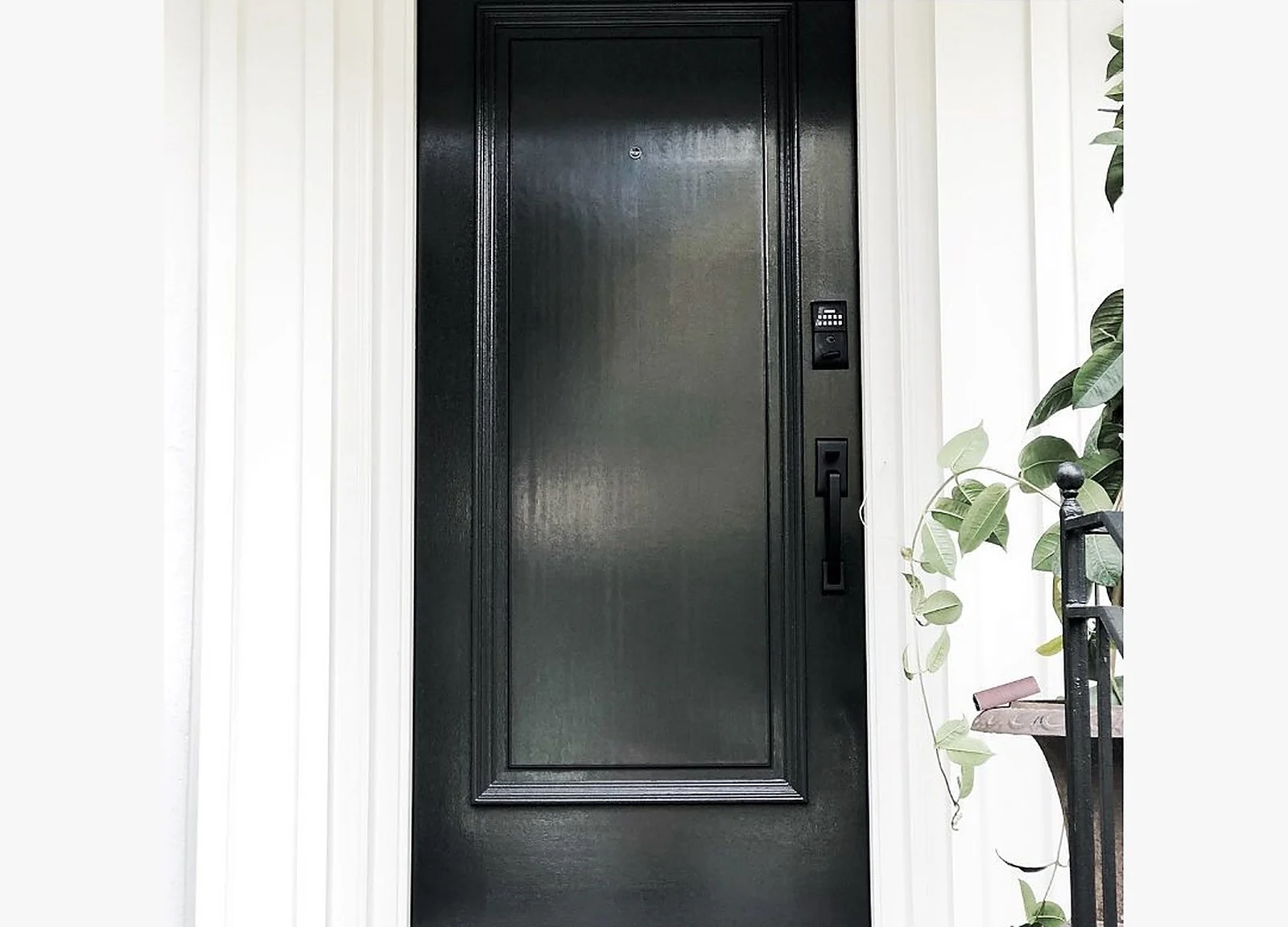AFTER: Forest Hill front door finished in high-gloss black