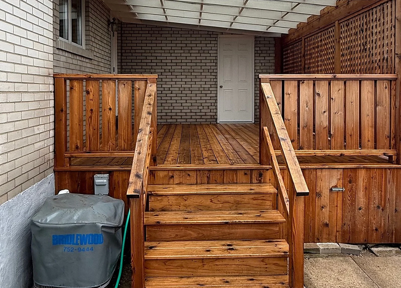 AFTER: cedar deck stairs bright